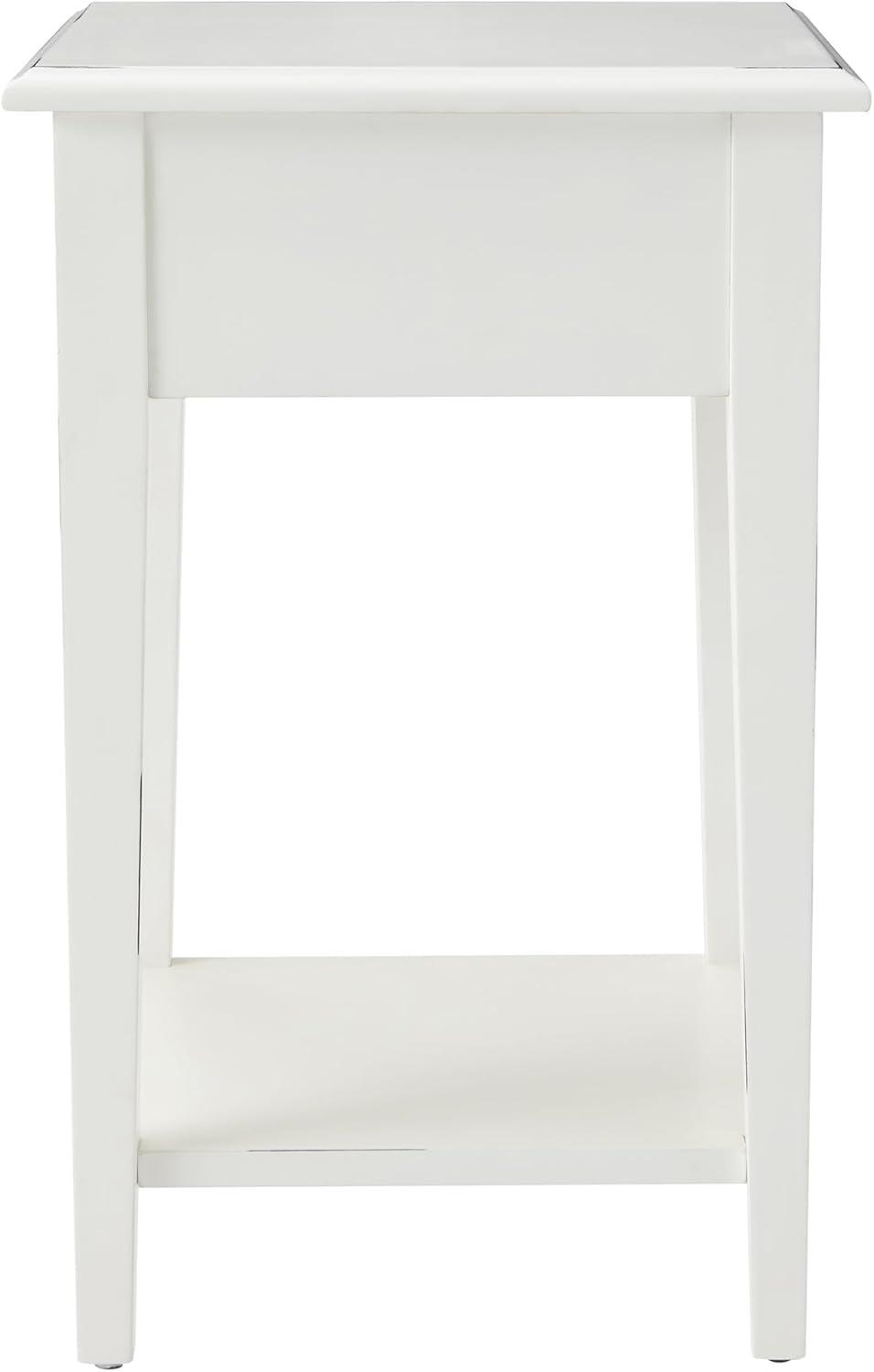 Leick Home Haven Ridge Square End Table in Farmhouse White