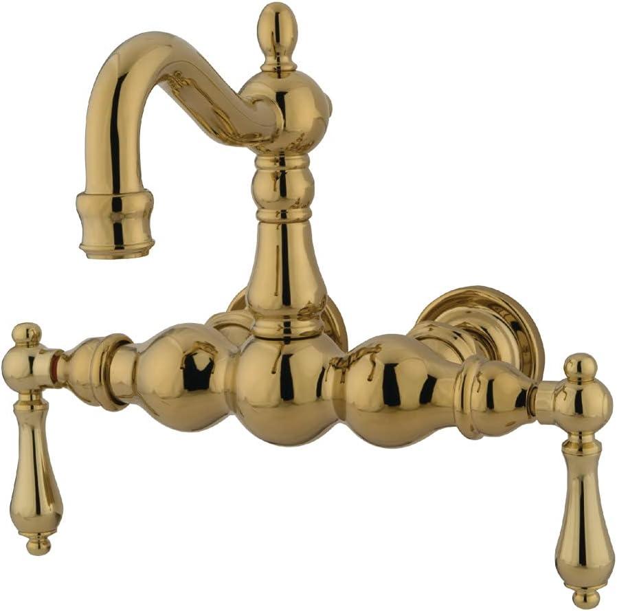 Kingston Brass Vintage Two-Handle 2-Hole Tub Wall Mount Clawfoot Tub Faucet