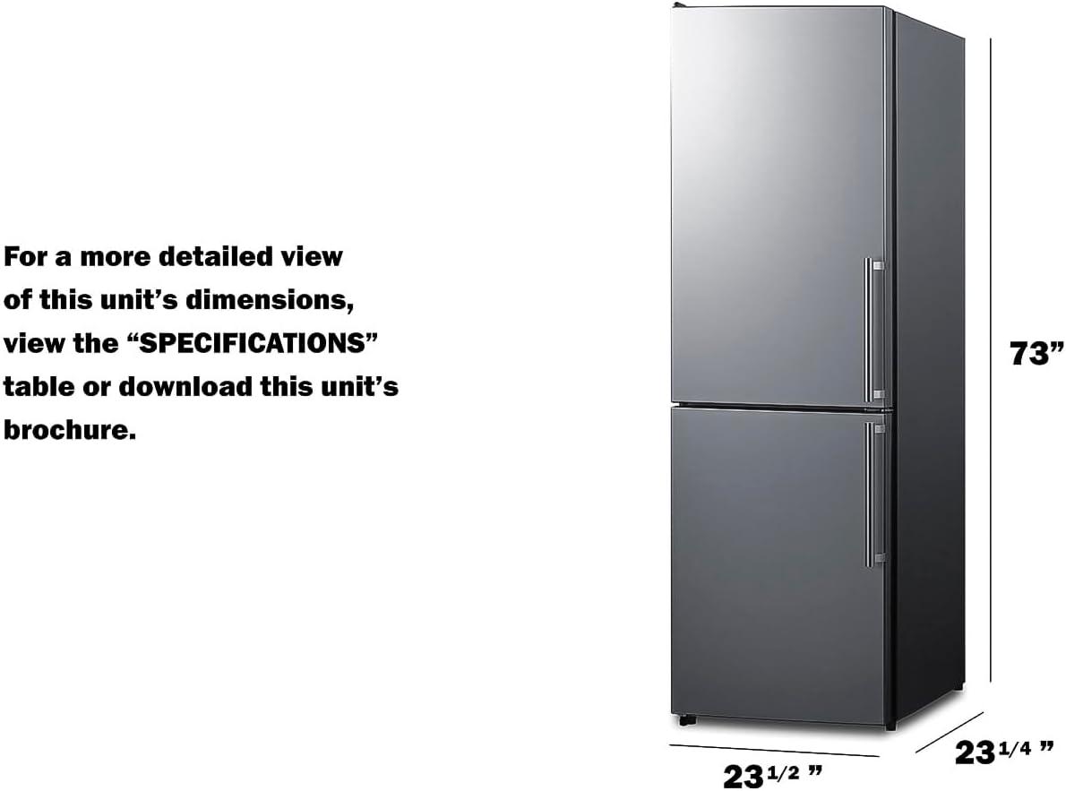 SUMMIT 24" Wide Bottom Freezer Refrigerator
