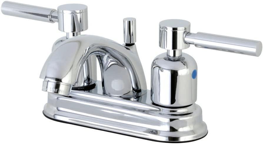 Kingston Brass Concord Two-Handle 3-Hole Deck Mount 4" Centerset Bathroom Faucet with Plastic Pop-Up