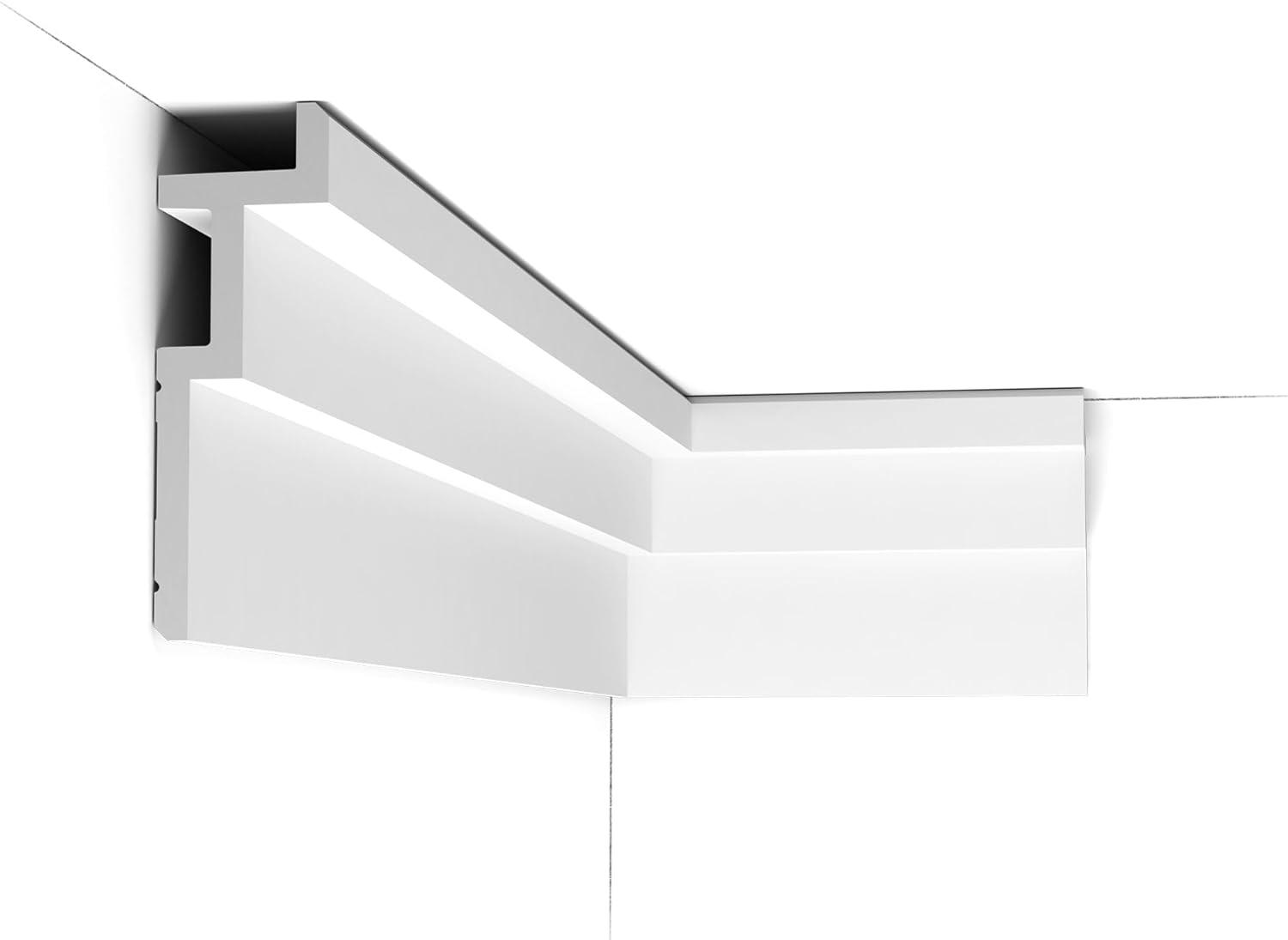 Orac Decor 2 in x 7-1/4 in x 78-3/4 in Primed White Plain Polyurethane Crown Moulding