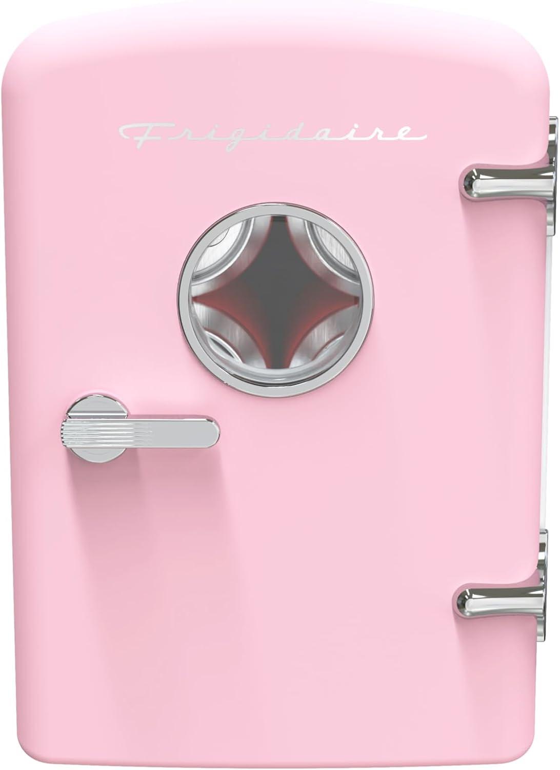 Frigidaire Retro Mini Fridge Cooler, Holds Up to 9 Cans, Portable Fridge for Car, Office, Bedroom, Dorm Room