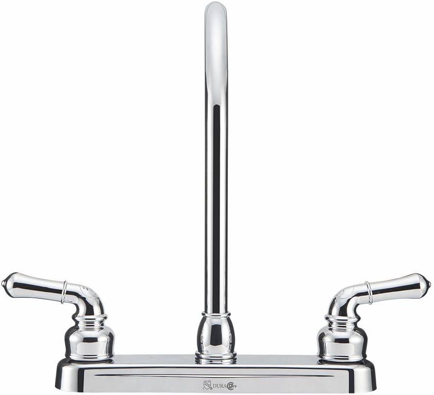 Dura Faucet J-Spout RV Kitchen Faucet - Chrome Polished