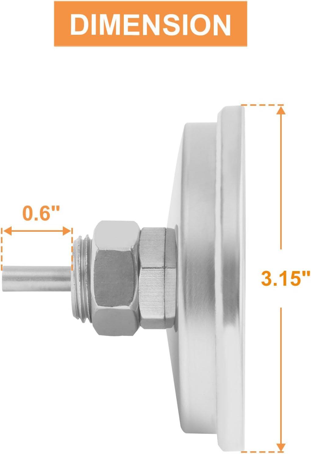 BBQ Grill Thermometer Heat Indicator Replacement Parts for Kitchenaid 720-0787D, 720-0819, 720-0745, 720-0733A, 720-0745B, 720-0826 - Compatible Barbeque Temperature Gauge Thermostat