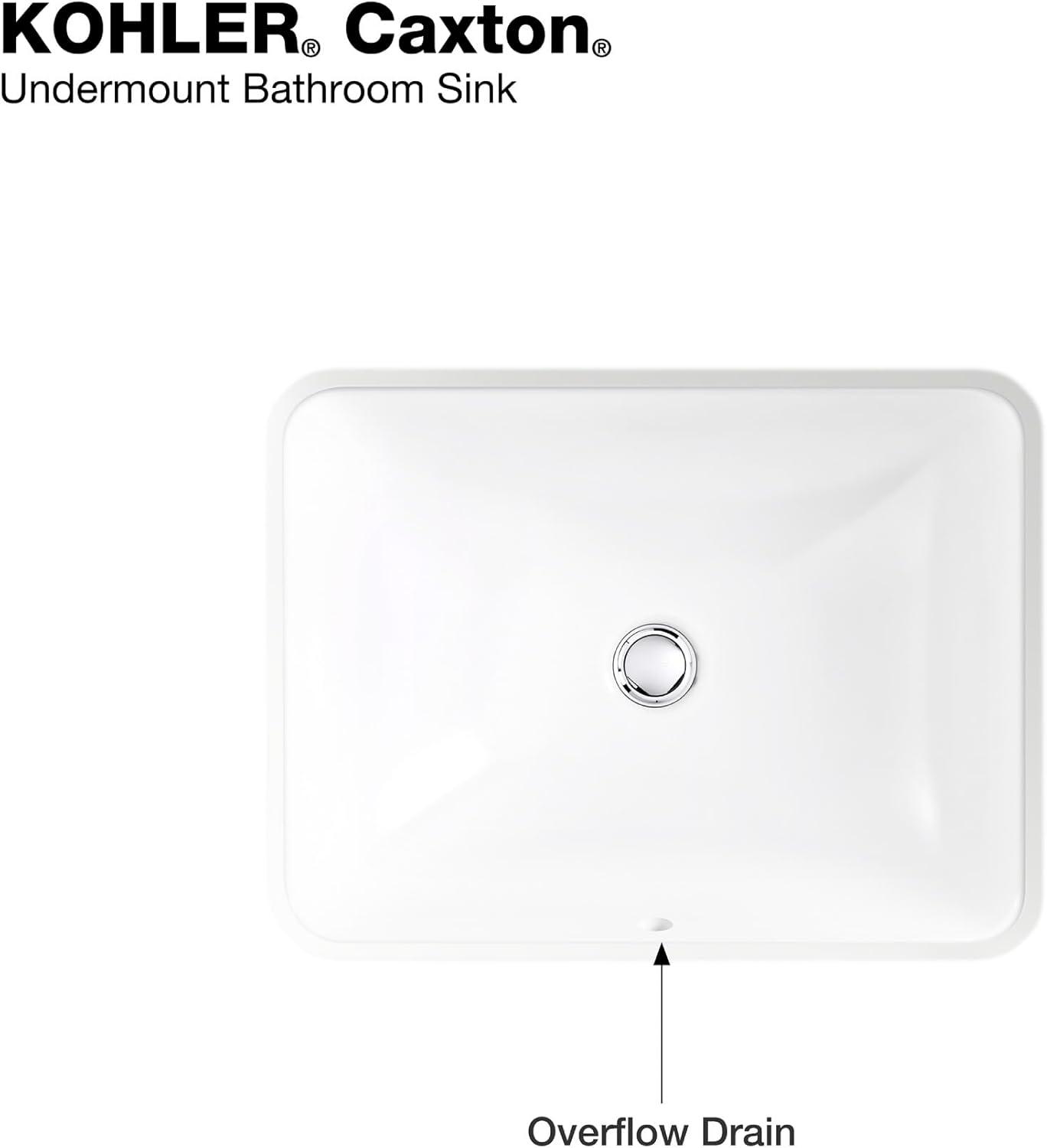 Caxton™ Kohler Rectangle 20-1/4" Undermount Bathroom Sink with Overflow