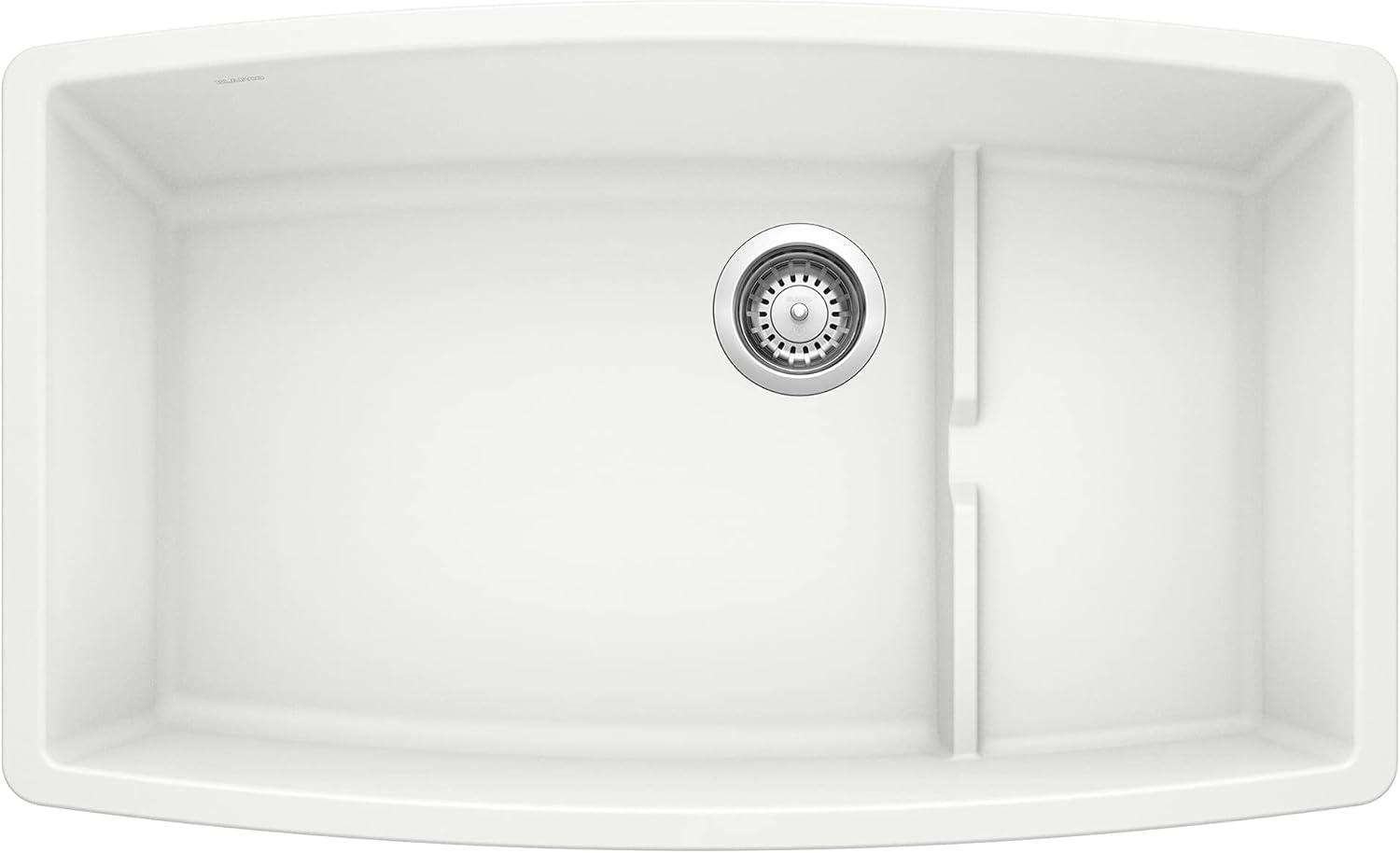 Performa Cascade SILGRANIT 32" Single Bowl Undermount Kitchen Sink with Colander