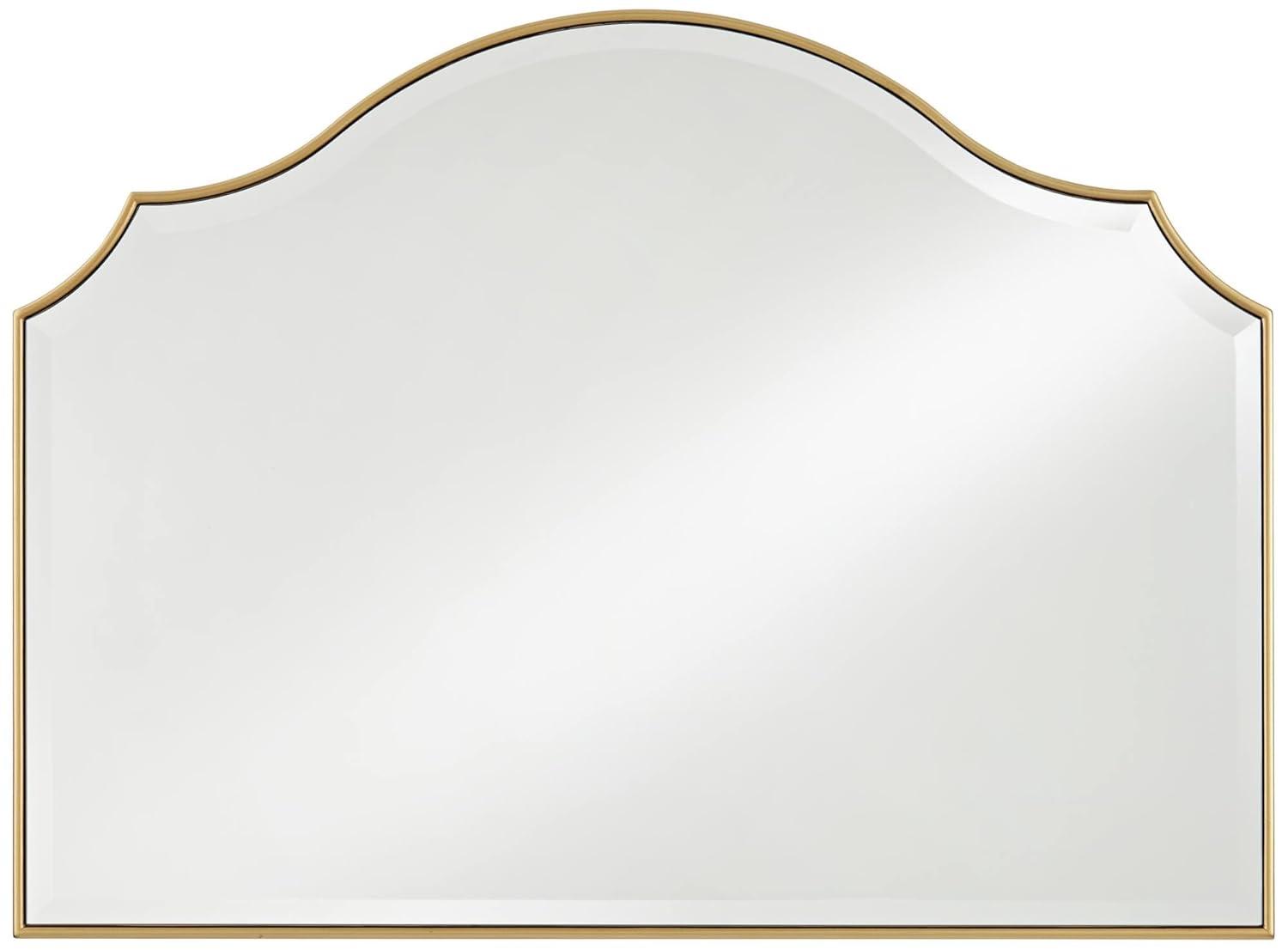 Noble Park Vinyard Arch Top Vanity Decorative Wall Mirror Vintage Beveled Glass Gold Frame 38" Wide for Bathroom Bedroom Home