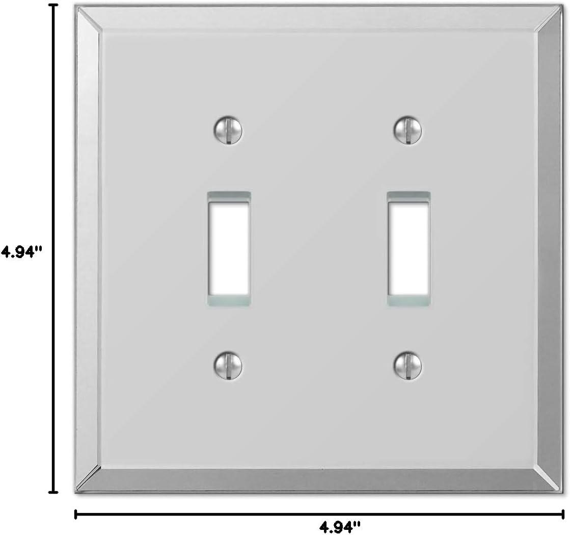 Amerelle Clear Acrylic 2-Gang Beveled Toggle Wall Plate