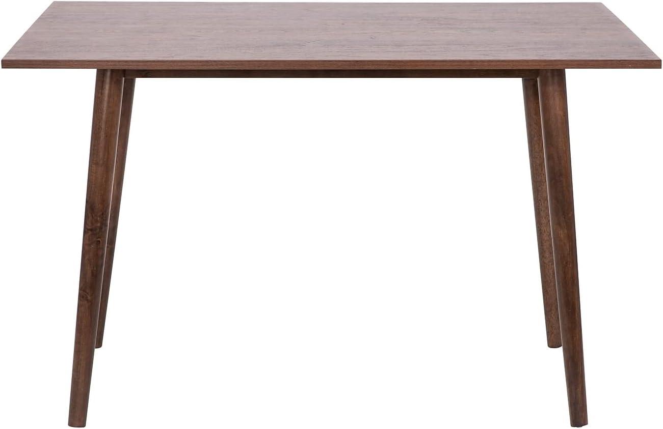 Hatfield 48" Dark Walnut Mid-Century Modern Engineered Wood Dining Table