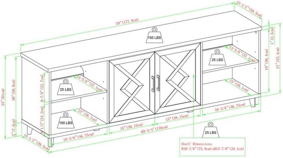 Rudisill 70" 2-Door TV Stand for TVs up to 80"