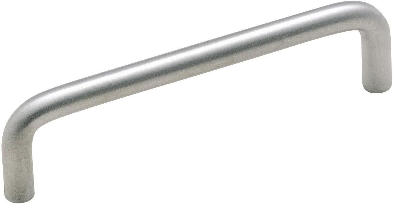 Brushed Chrome 4-Inch Modern Bar Cabinet Pull