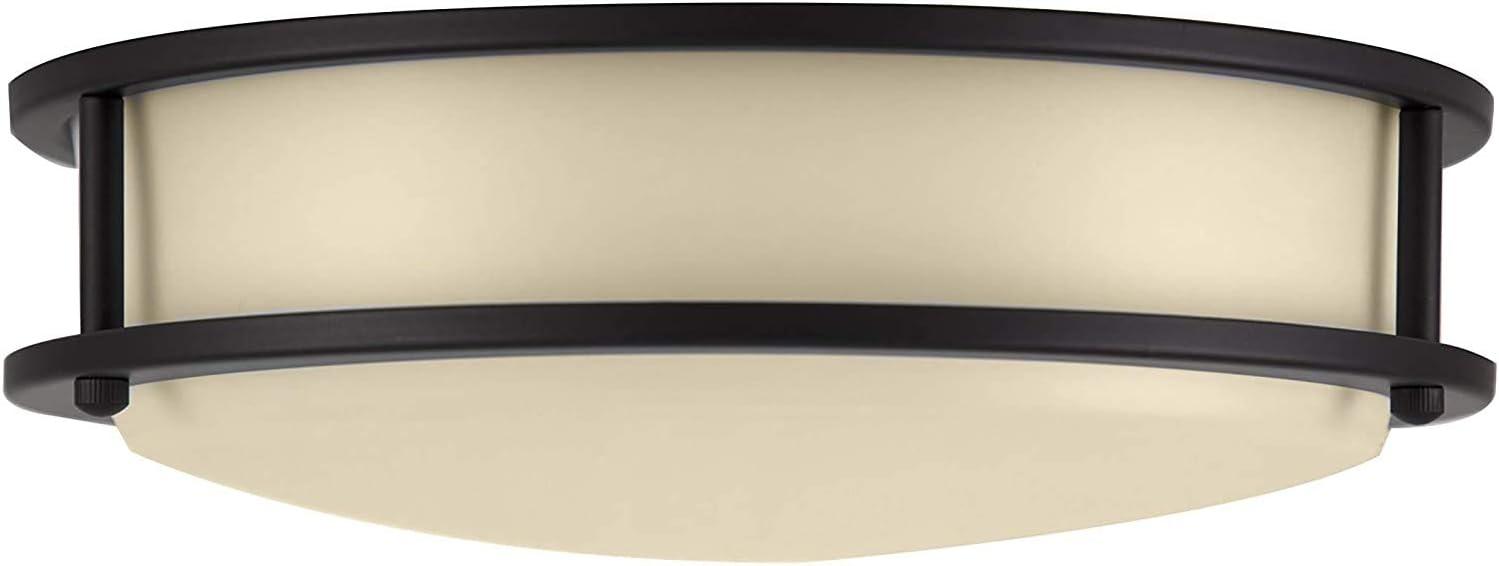 14" Oil Rubbed Bronze LED Drum Flush Mount Ceiling Light