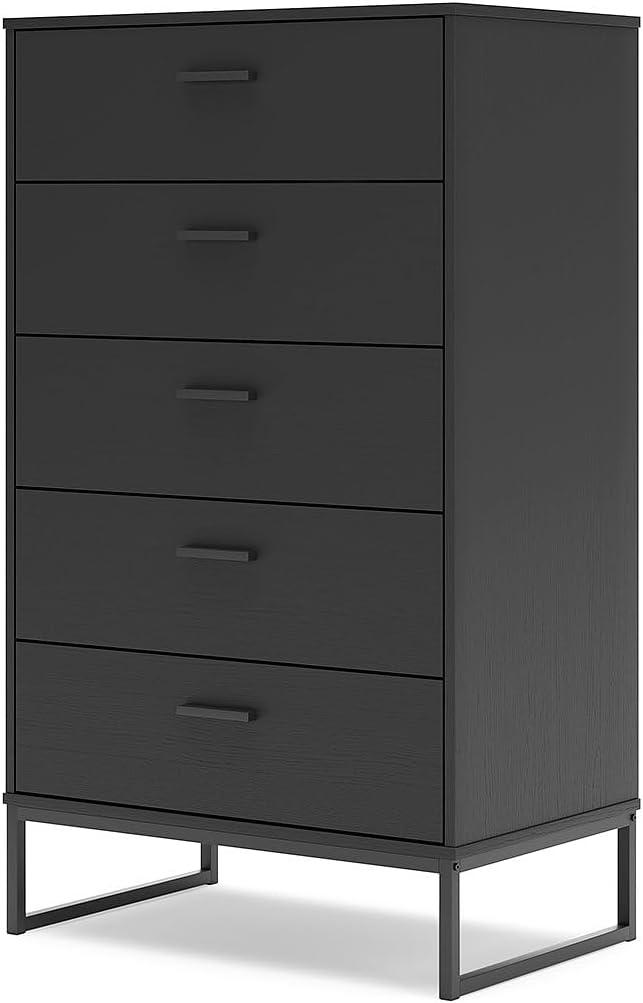 Signature Design by Ashley Socalle 5 Drawer Dresser, Black