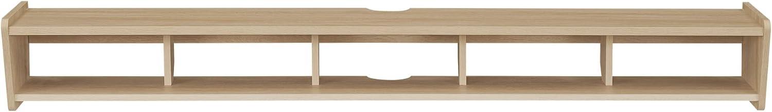Walker Edison Minimalist Floating TV Stand for TVs up to 70”, Coastal Oak