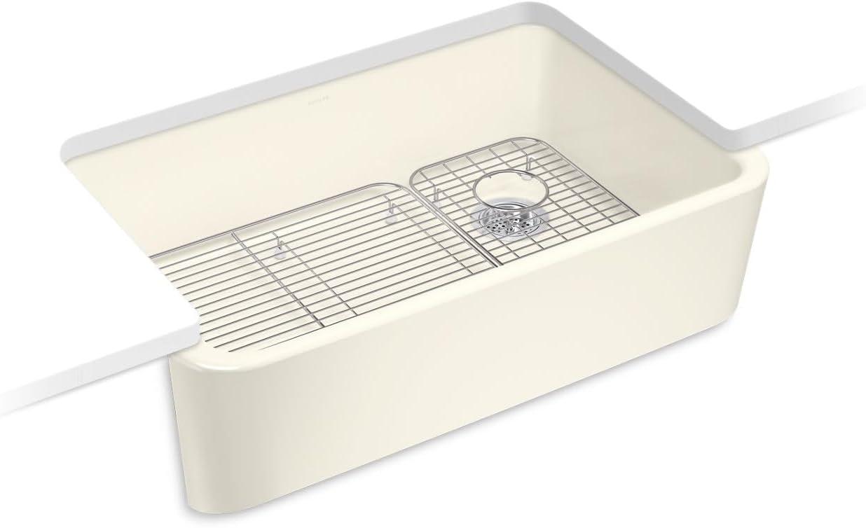 Ironridge 34" Undermount Single-Bowl Farmhouse Cast Iron Kitchen Sink with Apron Front