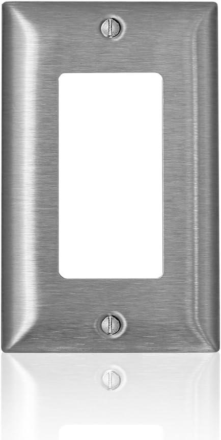 Leviton Stainless Steel 1-Gang Decorator Wall Plate