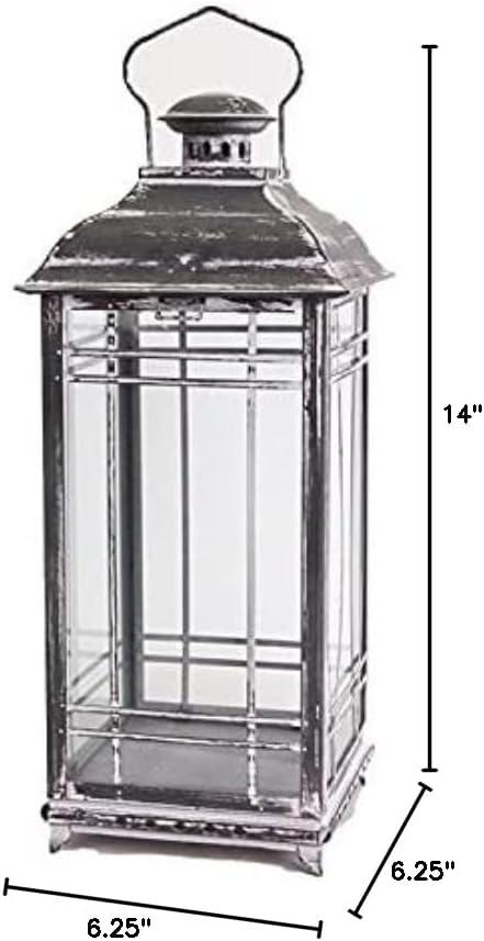 Lantern (Set Of 3) 14"H, 17"H, 20"H Metal - Glass