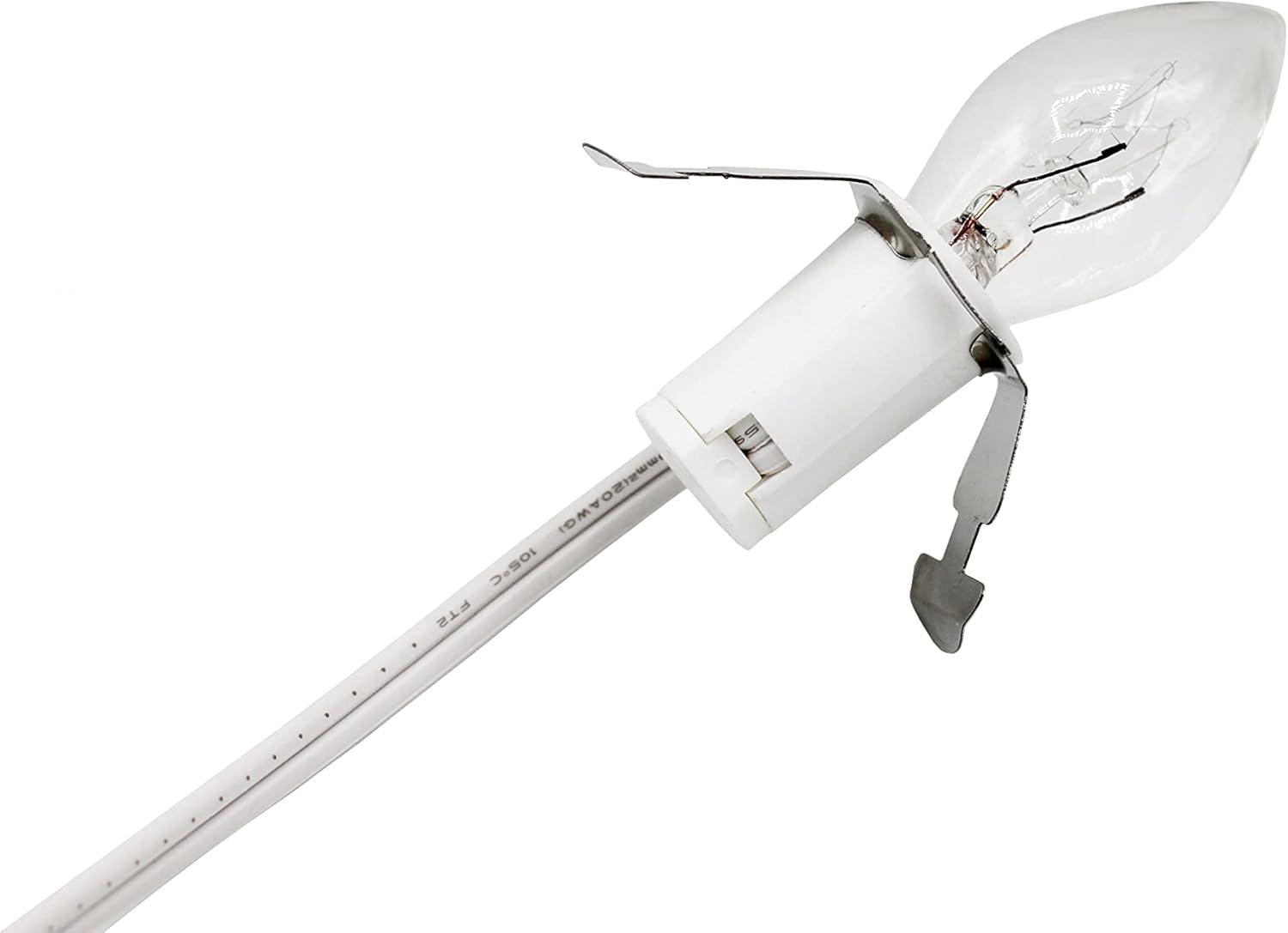 Creative Hobbies Single Light Replacement Clip in Lamp Cord for Christmas Village House Includes LED Light Bulb | 2 Pack