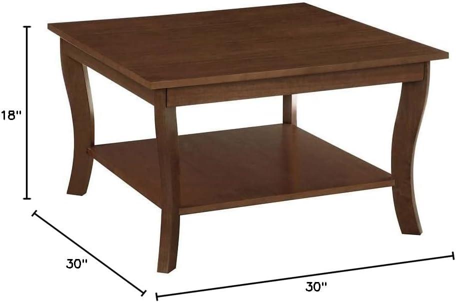 Convenience Concepts American Heritage Square Coffee Table, Multiple Finishes