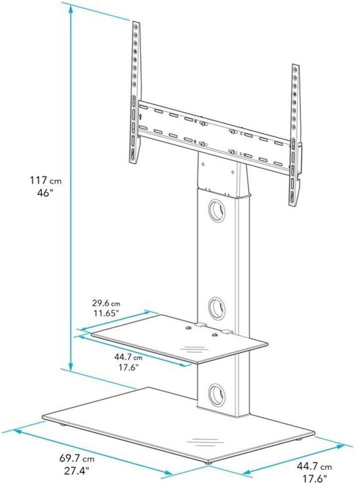 Lesina Gloss Black Tempered Glass Corner TV Stand with Cabinet