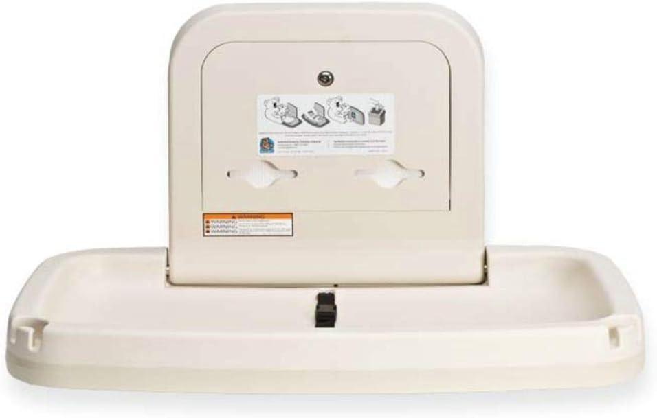 Bobrick Washroom Horizontal Baby Changing Station, 35.19 X 22.25, Cream