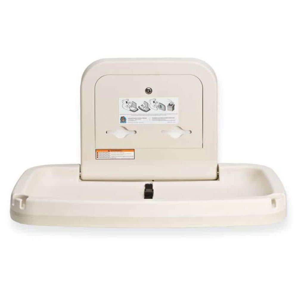 Cream Horizontal Baby Changing Station with Safety Strap