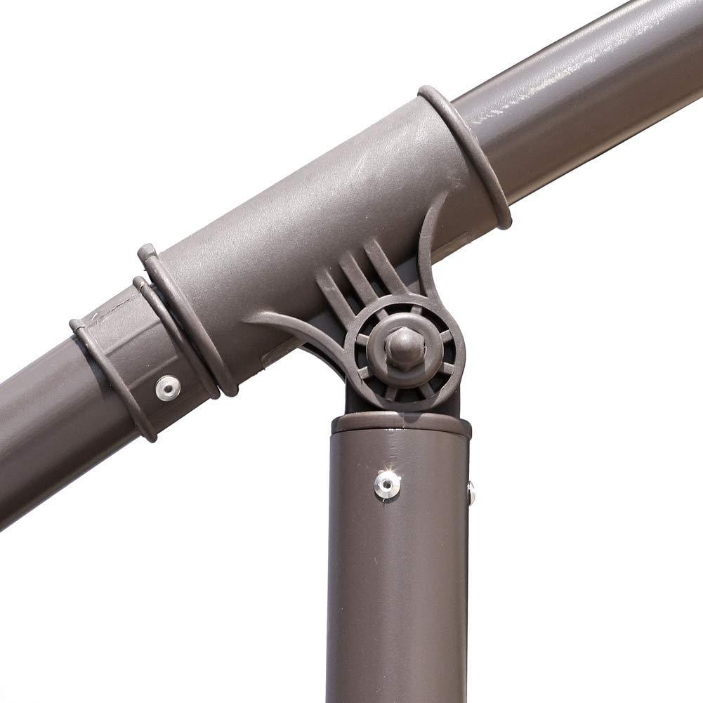 10ft Nude Steel Octagon Cantilever Side Post Umbrella