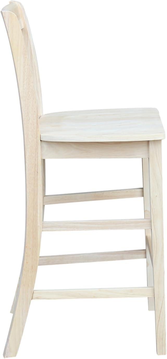 San Remo 30-Inch Unfinished Solid Wood Traditional Bar Stool