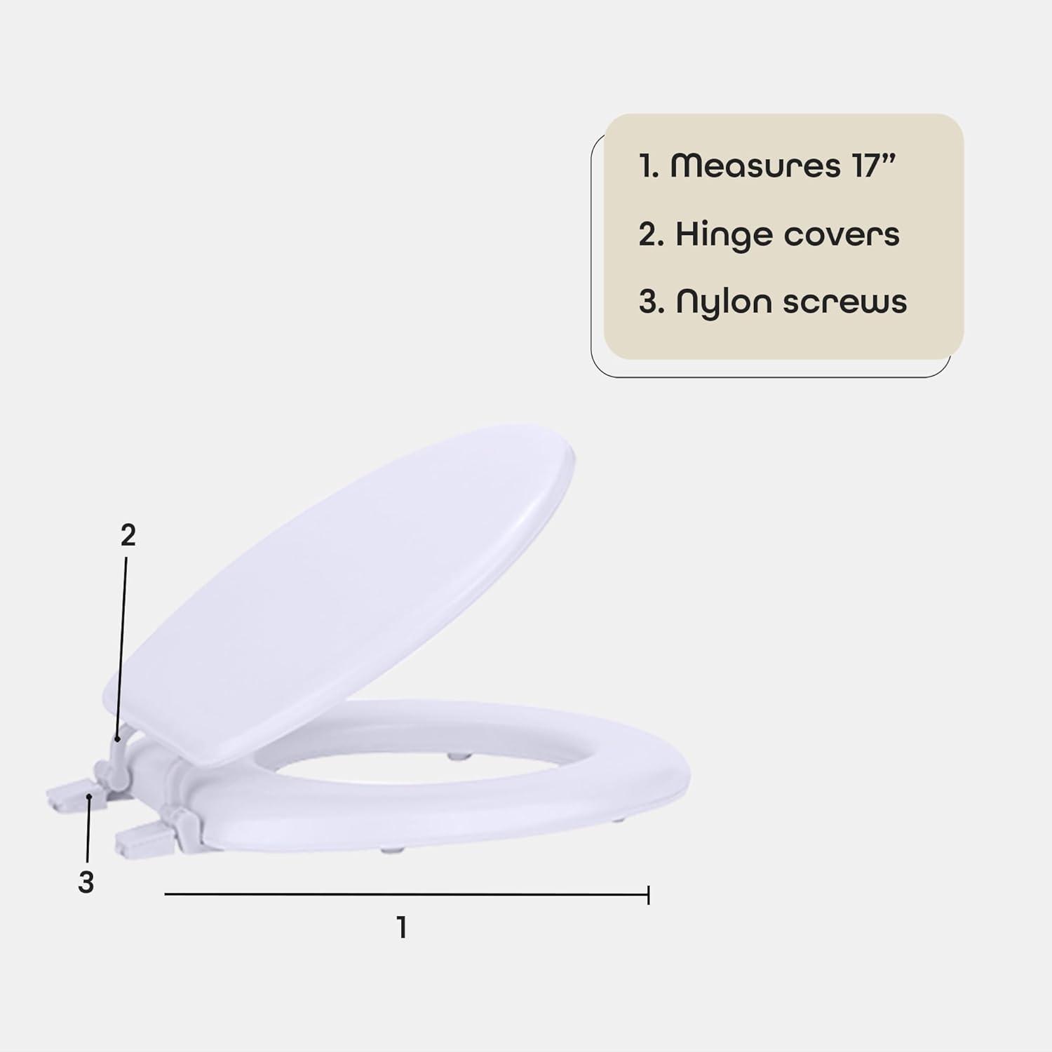 Fantasia Woven Trends Vinyl Toilet Seat for Bathroom with Lid Set