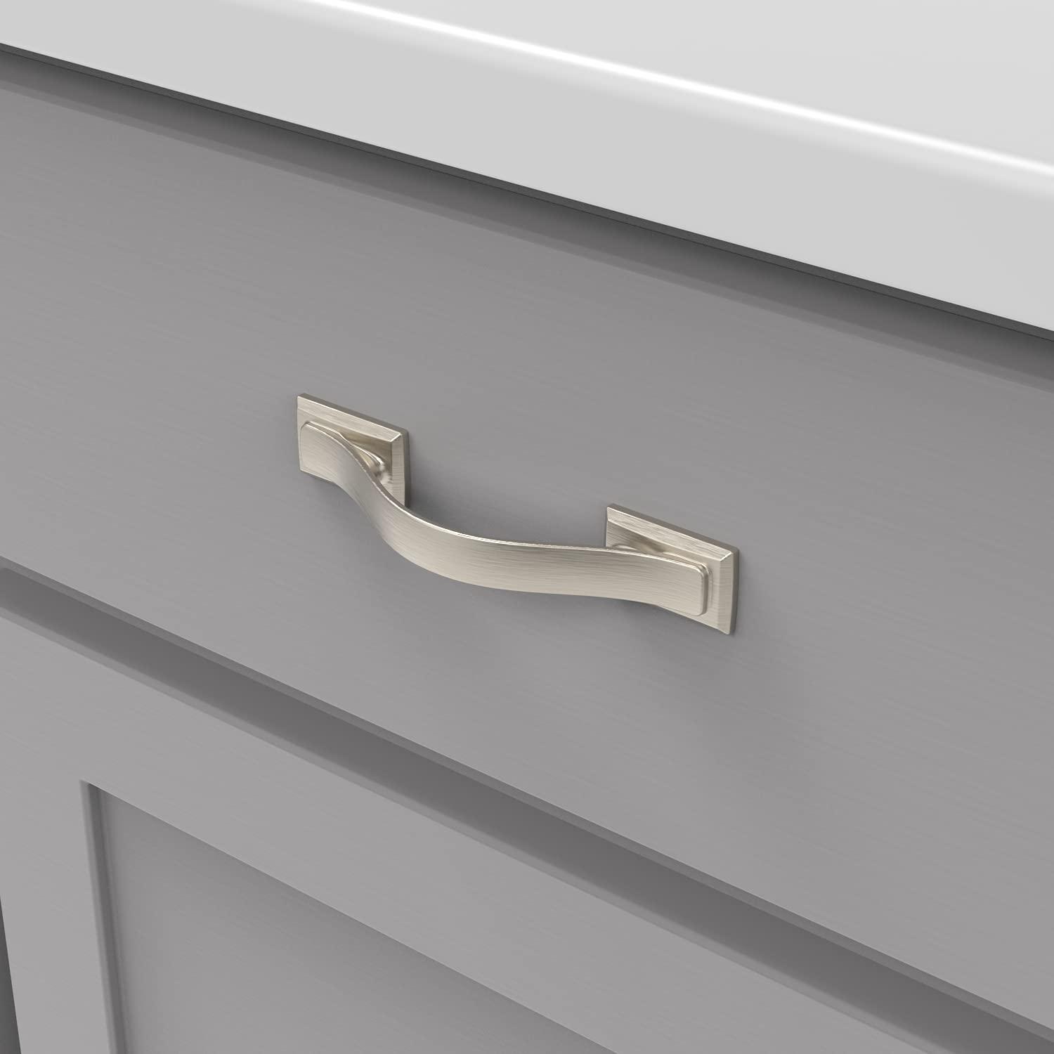 Satin Nickel Brushed Cabinet Pulls with Mounting Hardware, 10-Pack