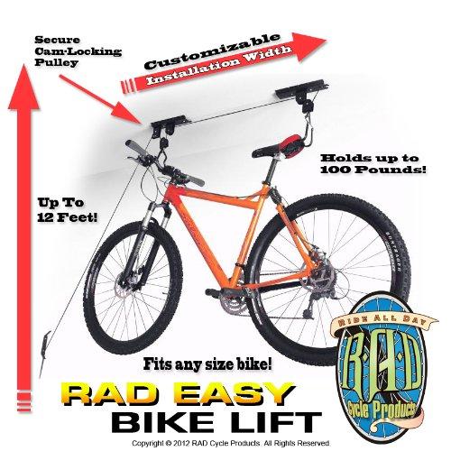 2005 Products Heavy Duty Bike Lift Hoist for Garage Storage 100 lbs Mountain Bicycle