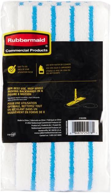 Rubbermaid Commercial Products Disposable Microfiber Pads, 8-Pack (Pads Only)
