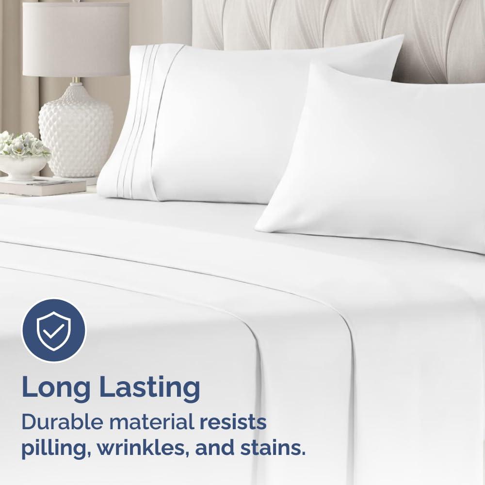 CGK Linens Soft Double Brushed Soft & Cooling Pillowcase - Set of 4
