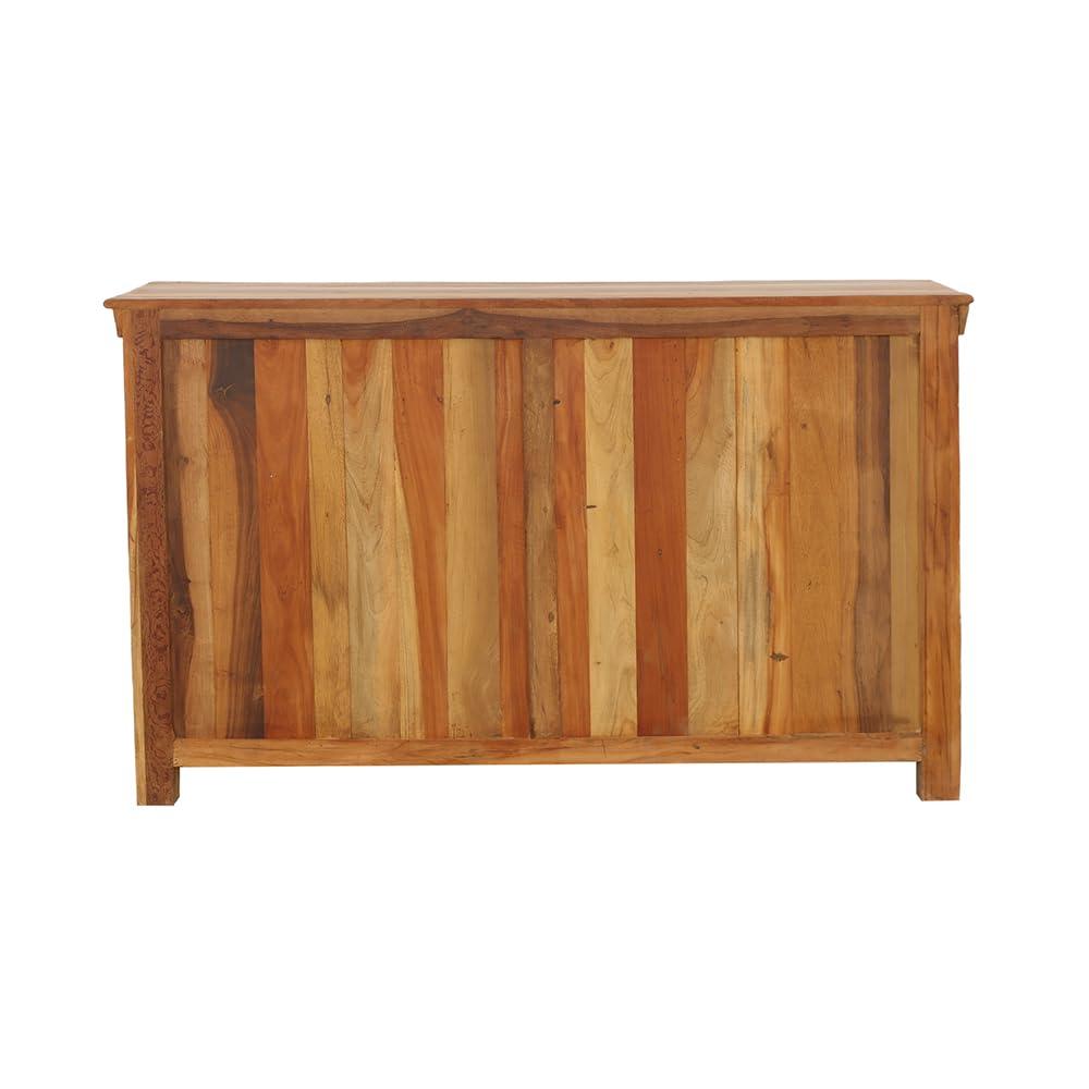 Coaster Company Reclaimed Wood 3-Door Accent Cabinet, Dark and Light Brown