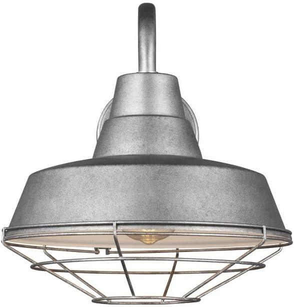 Generation Lighting Barn Light Cage for Outdoor Light Fixture Weathered Pewter 96374-57, Stainless Steel Hanging Light Cage for Rustic Home Decor, Metal Lamp Guard Cage for Outdoor Wall Light Fixture