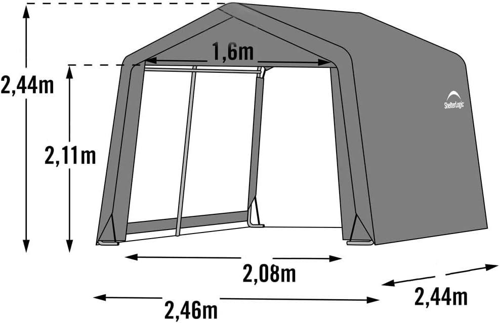 ShelterLogic ShelterLogic Shed-in-a-Box 8 x 8 x 8 ft Peak Gray
