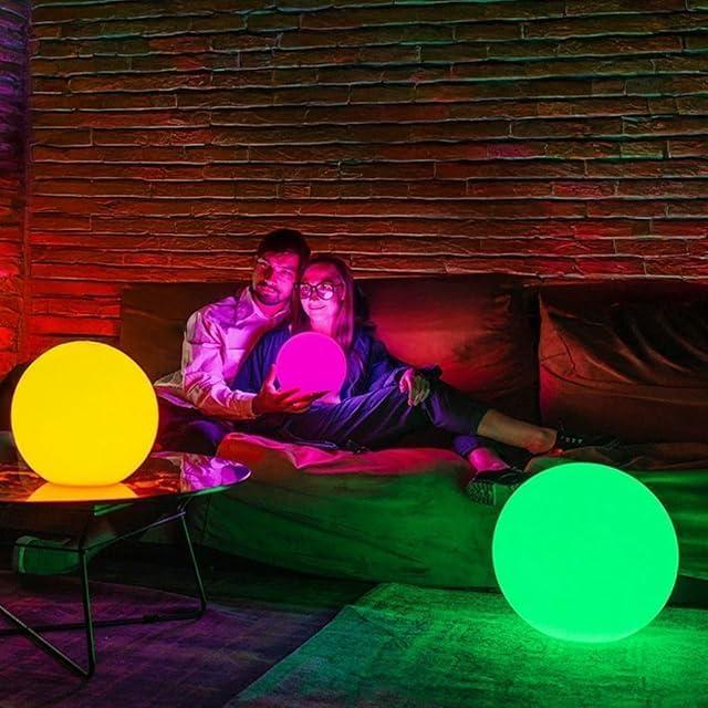 LOFTEK 20-inch LED Large Dimmable Light Ball: RGB 16 Color Changing Glow Ball with Remote Control, Waterproof Floating Pool Lights, Rechargeable for Nursery, Pool, Garden Decor