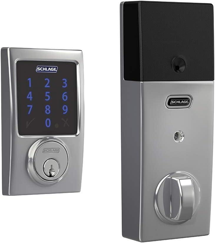 Schlage Be469nx-Cen Connect Century Touchscreen Electronic Deadbolt - Chrome