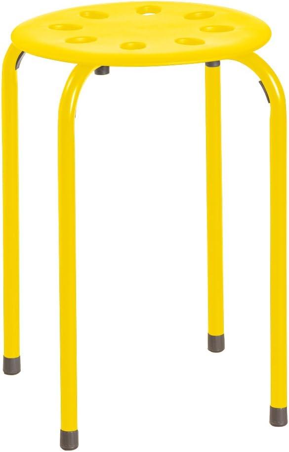 Assorted Color Plastic Stacking Classroom Stool (Set of 5)