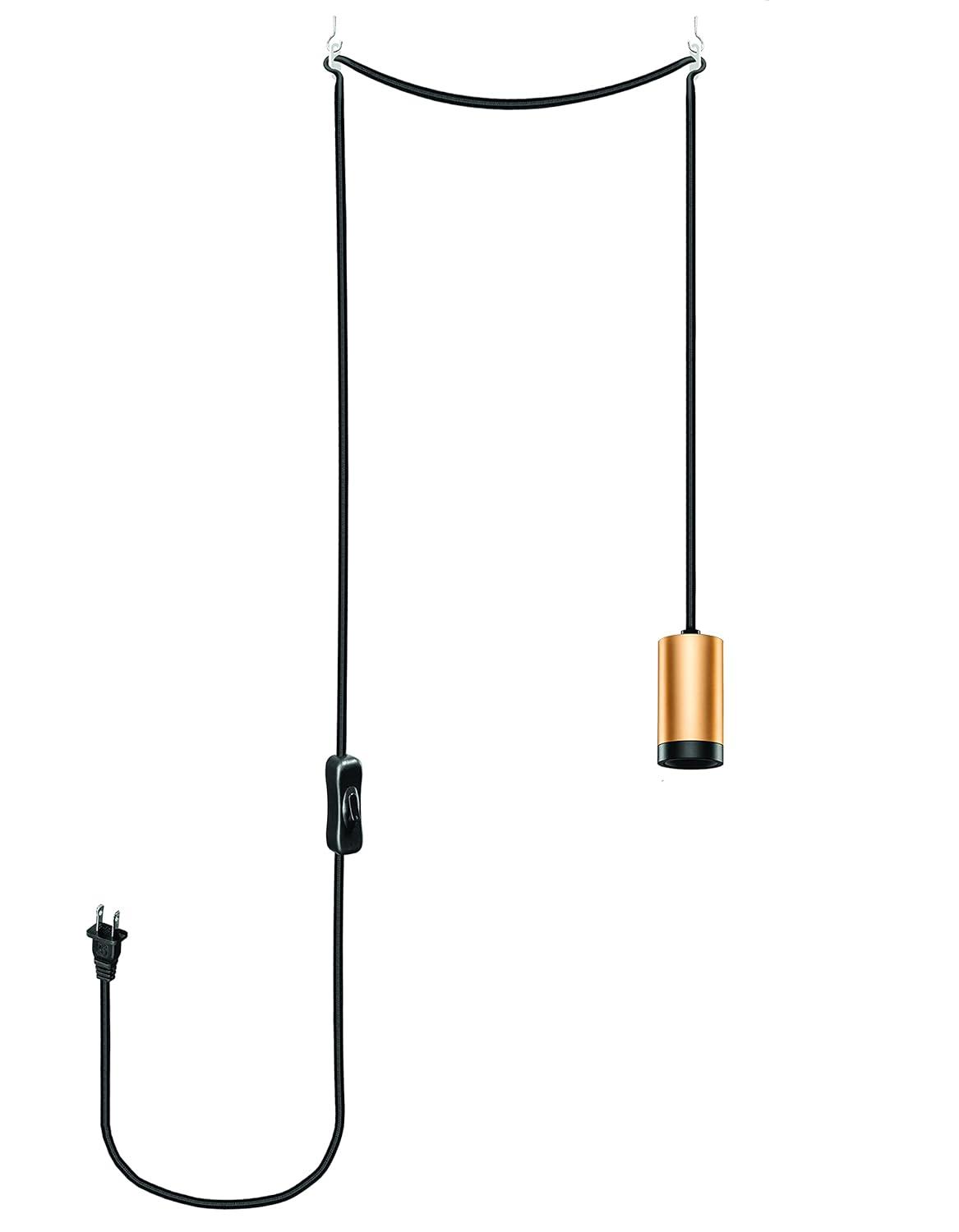 Vintage Elegance 10ft Matte Black Pendant Light Cord Kit