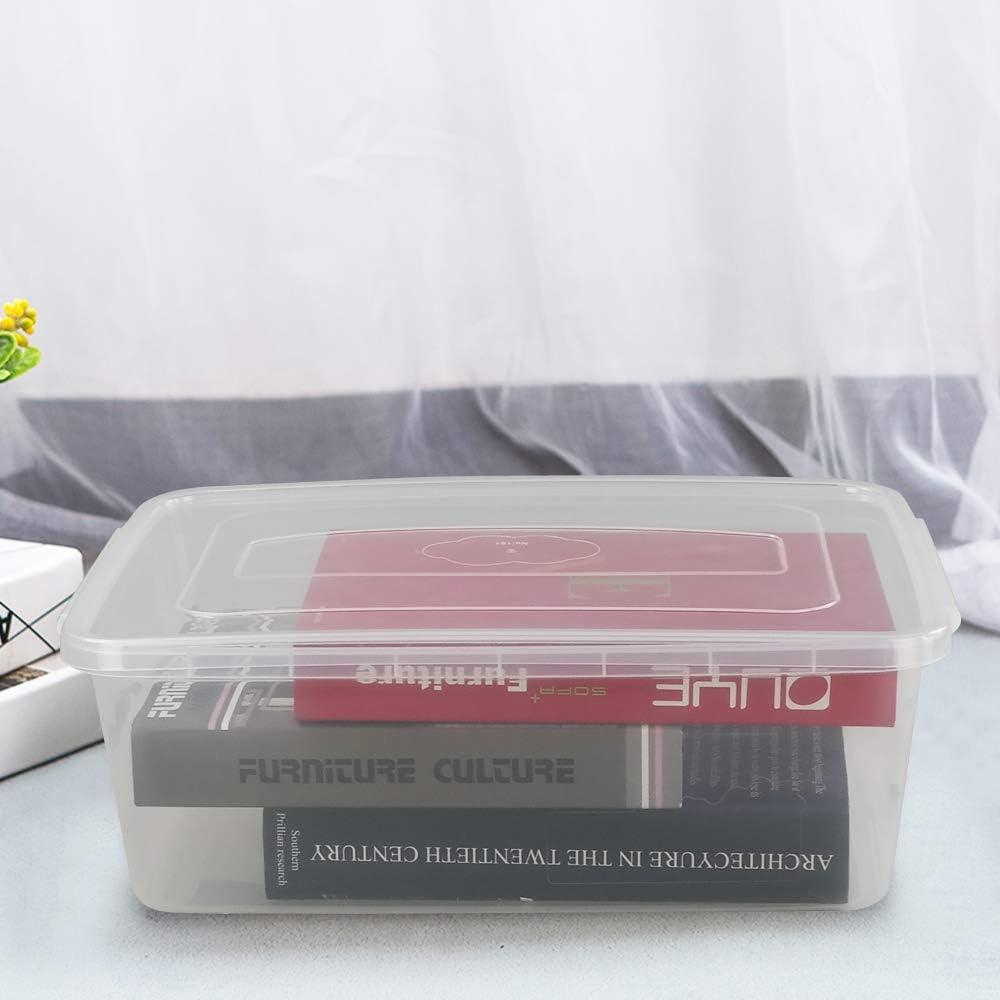 Sterilite 16 Quart Basic Clear Storage Box with White Lid (Pack of 2)