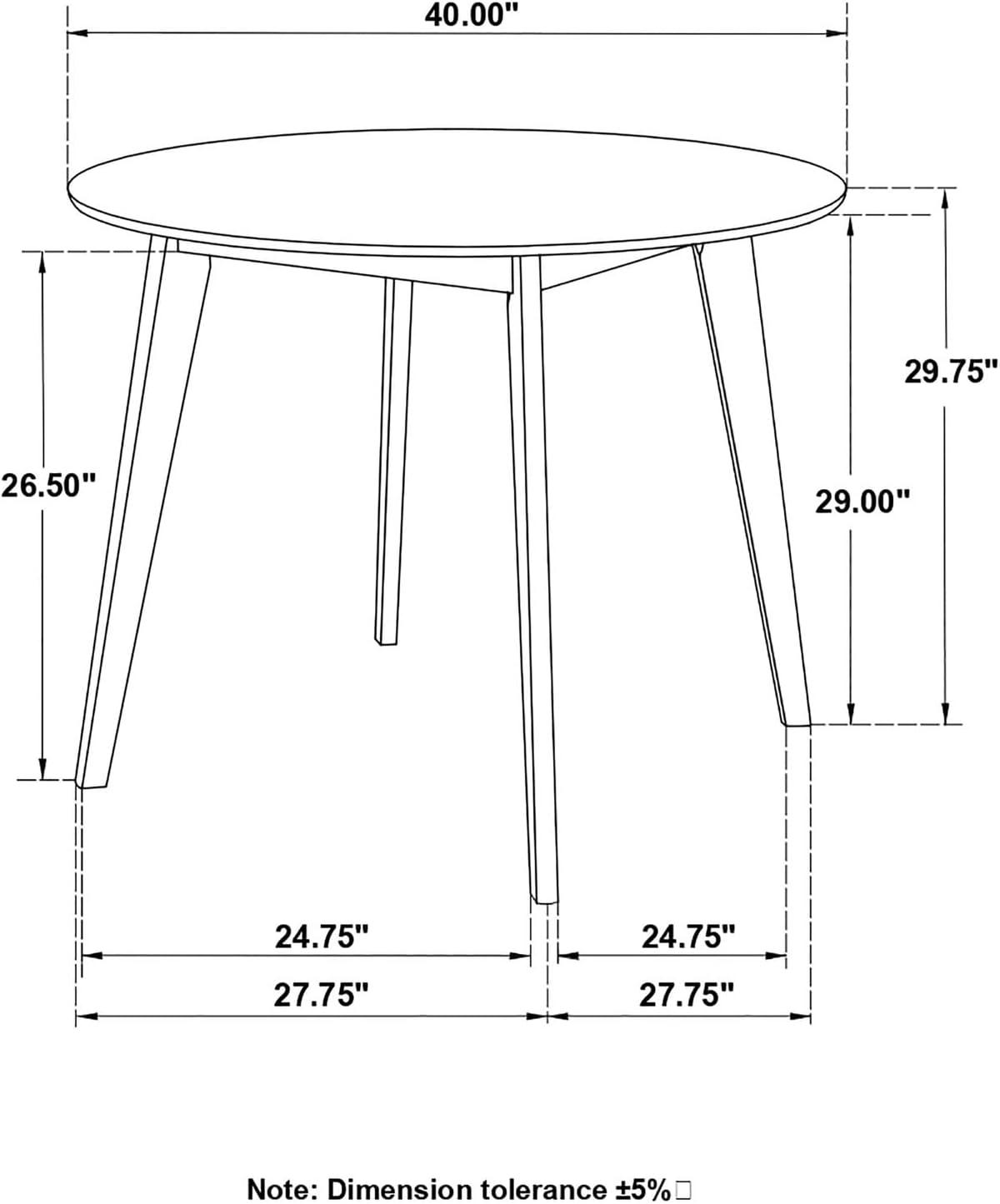 DPlus Round Dining Table Matte White and Natural Oak