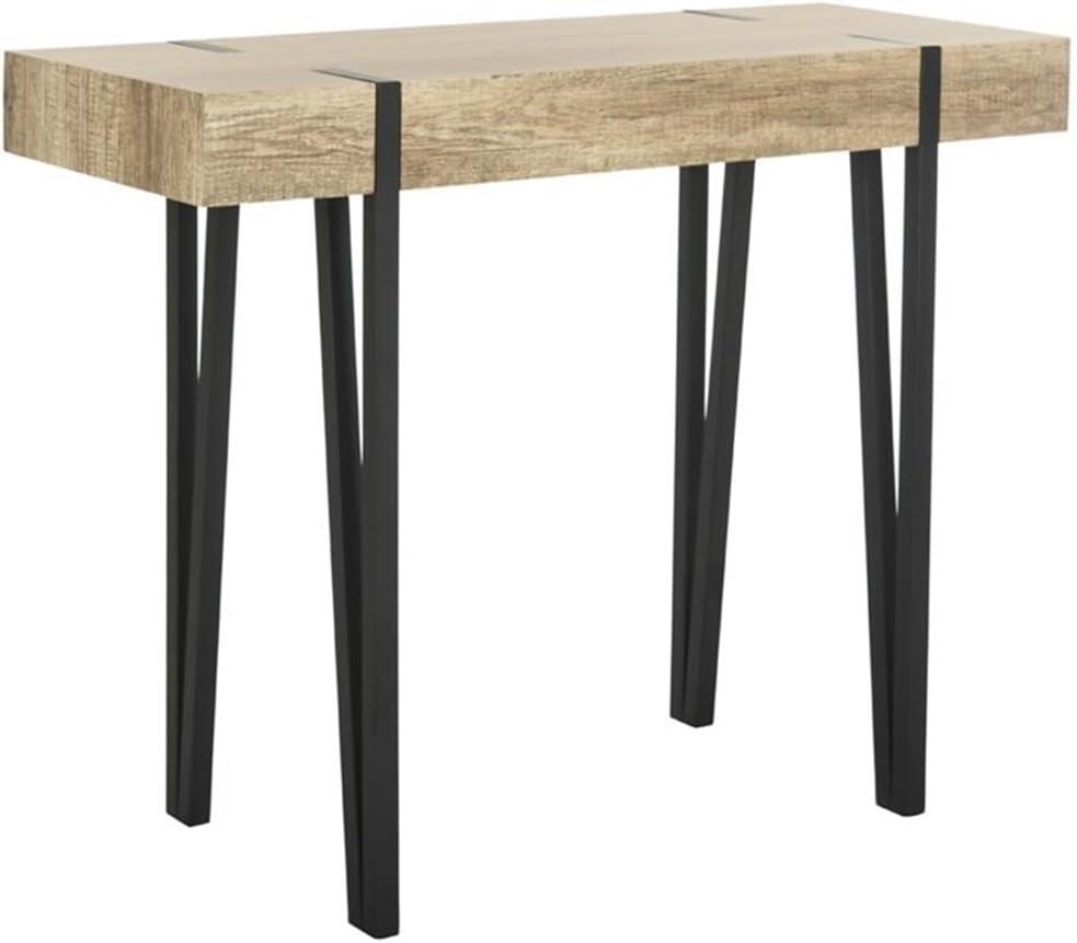 Alyssa Console Table - Multi/Brown/Black Metal Legs - Safavieh