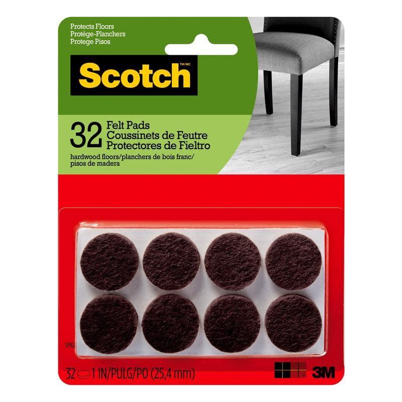 Scotch 1" 32pk Felt Pads