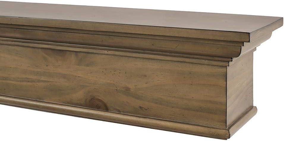 Mantels Direct Bellamy 60" Decorative Wood Fireplace Mantel Shelf - Vintage Ash