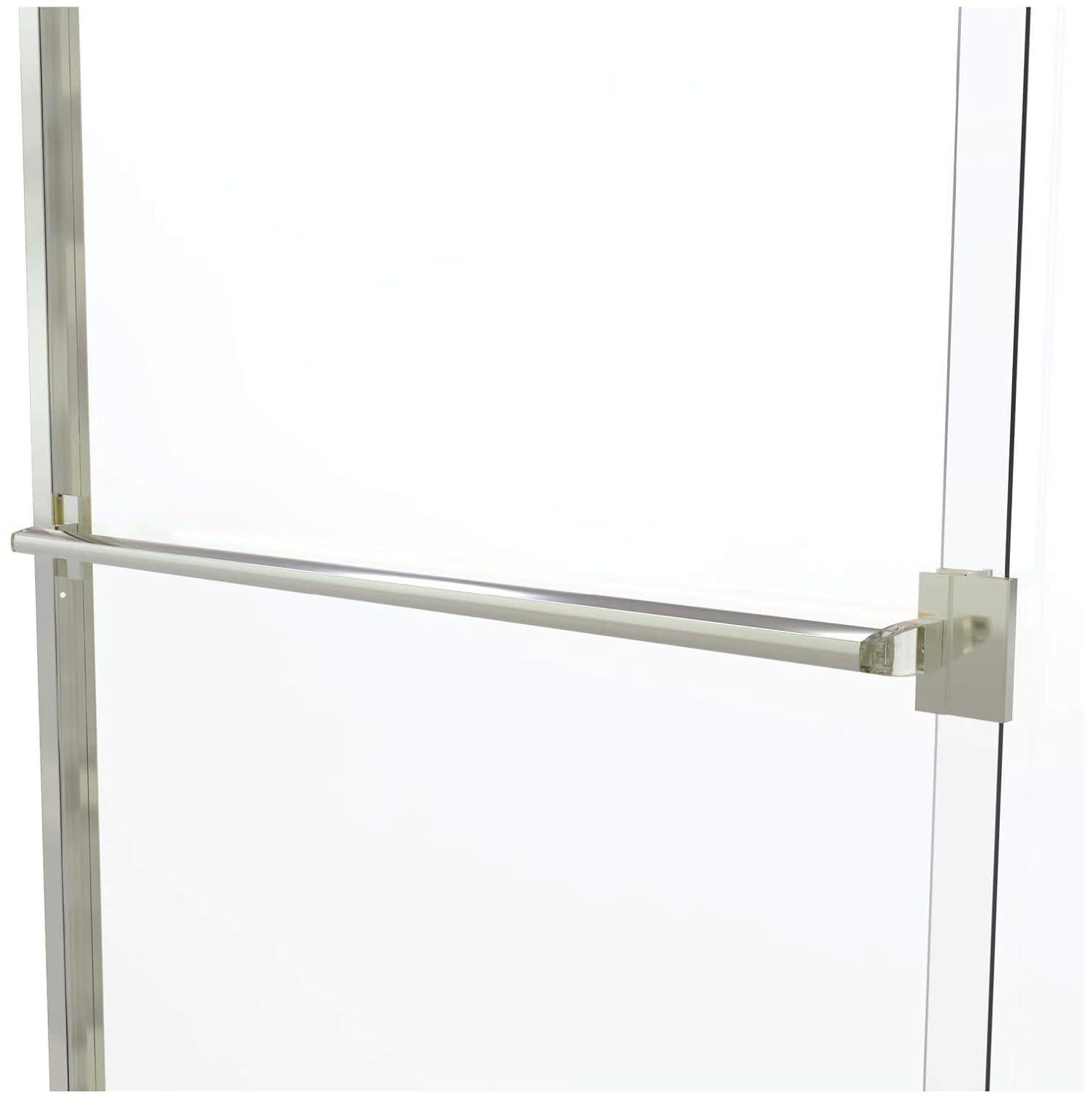 Classic Chrome Semi-Frameless Sliding Shower Door with Clear Glass