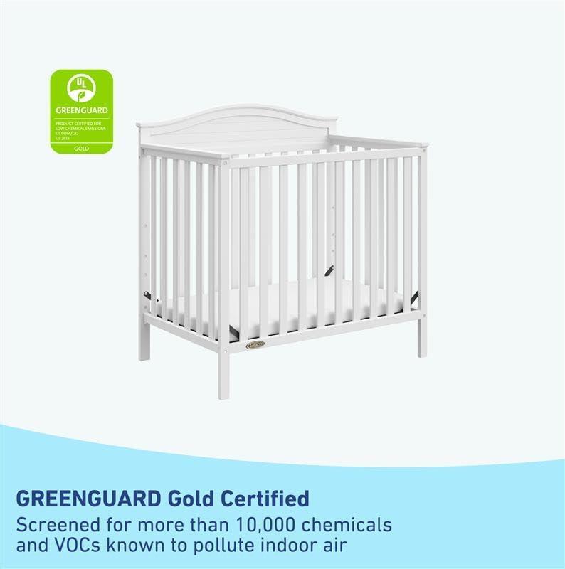 Graco Graco Stella 4-in-1 Mini Convertible Crib with Mattress
