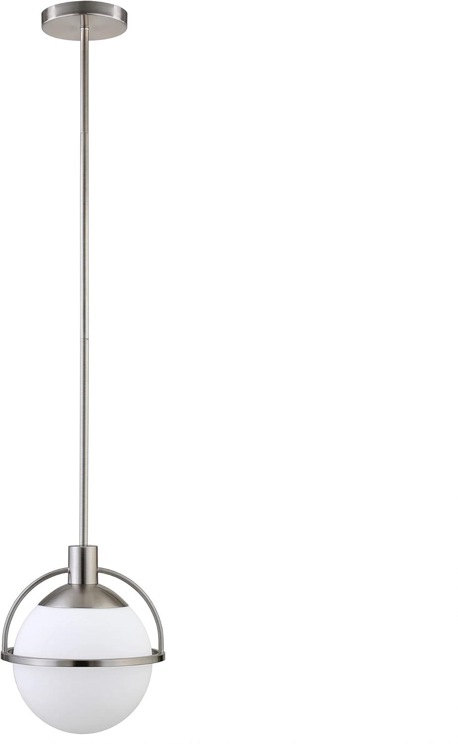 Evelyn&Zoe 9.25" Antique Brass Finish Metal/Glass Semi Flush Mount