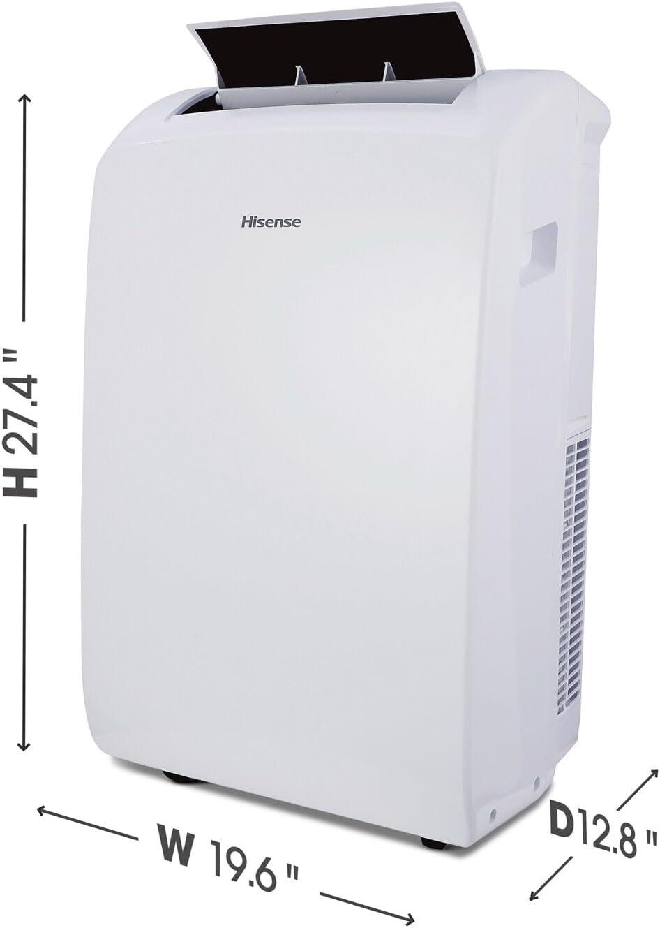 HiSense 8,000 BTU Smart Portable Air Conditioner with Wi-fi and Remote Control for Rooms up to 350 sq. ft.