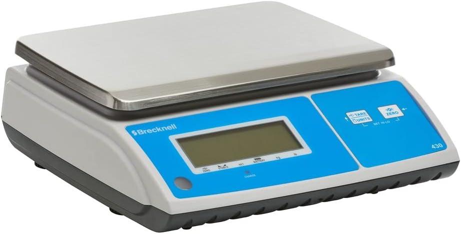 Brecknell Model 430 Digital Portion Control Scale White/Silver/Blue 30 Lbs. Capacity 430-30